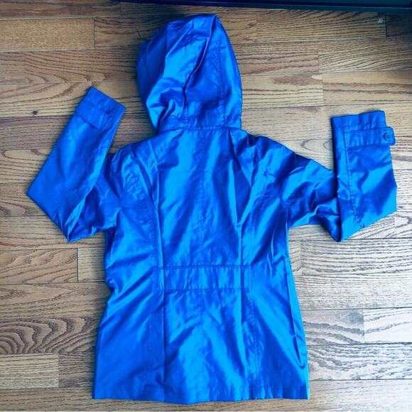 Lands’ End Rain Windbreaker Hooded Royal Blue Jacket Women’s Size XS (4-6) - Picture 8 of 11